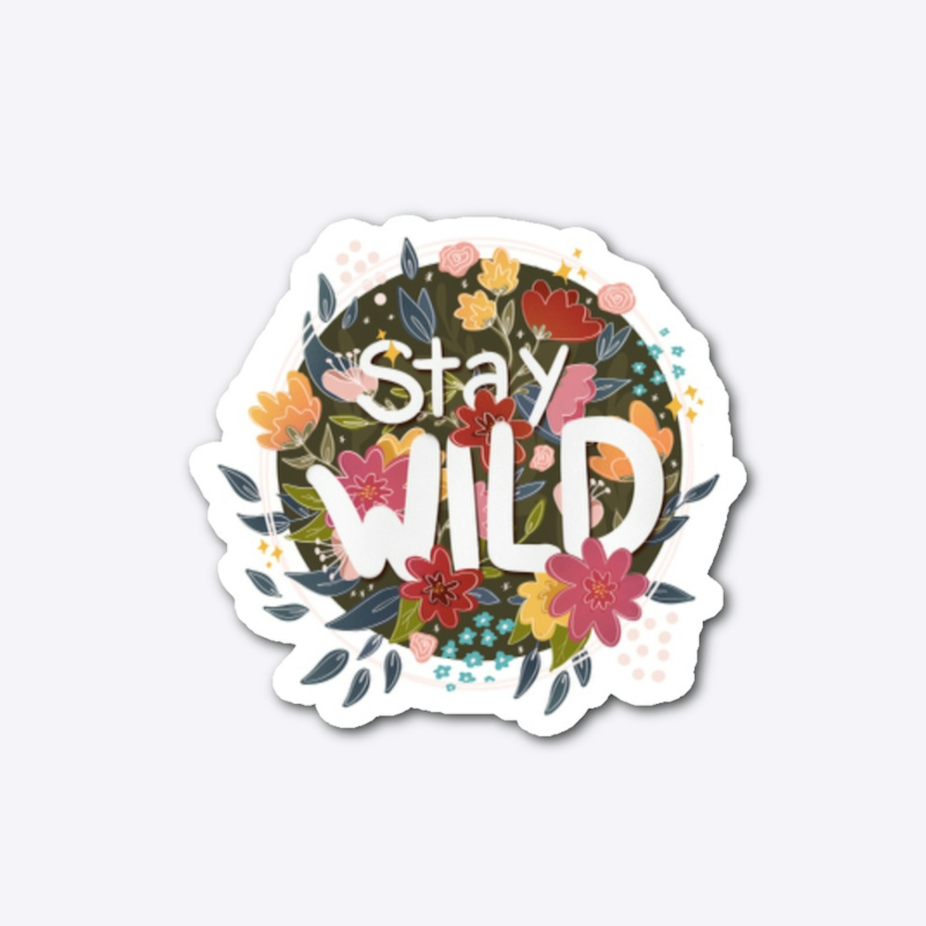Stay wild child sticker
